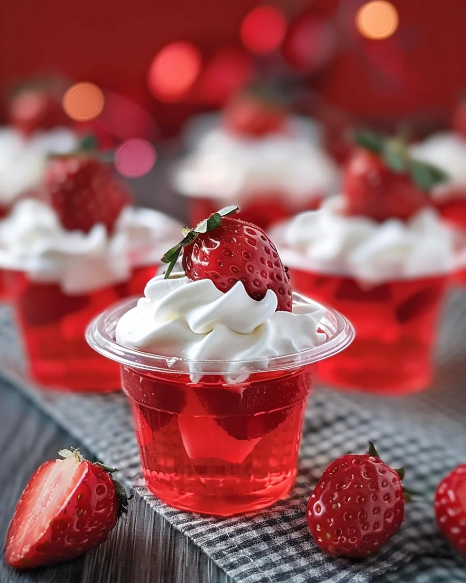 Santa Hat Jello Cups: Delightful Holiday Treats!