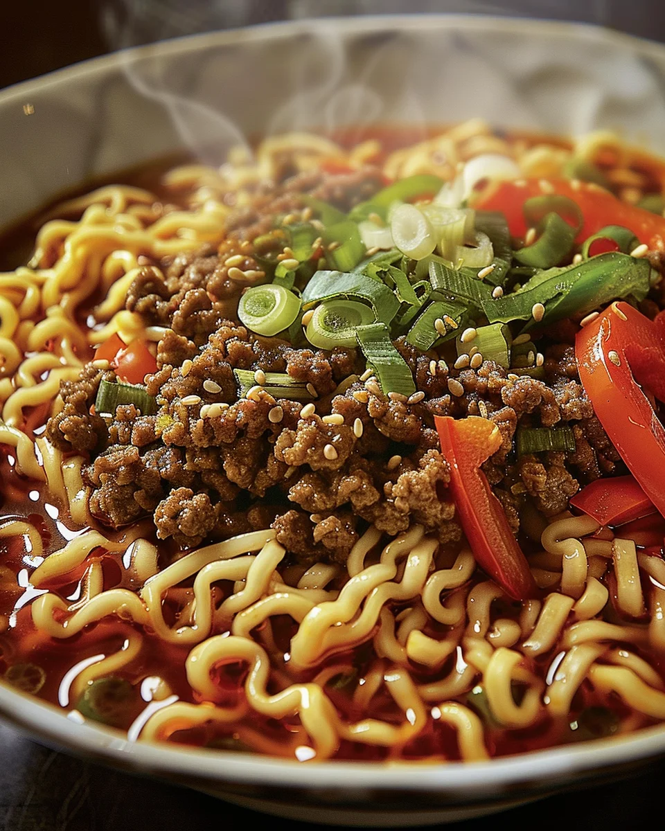 Slow Cooker Beef Ramen Noodles