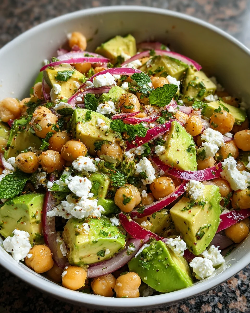 Chickpea Feta Avocado Salad that’s Refreshingly Delicious!