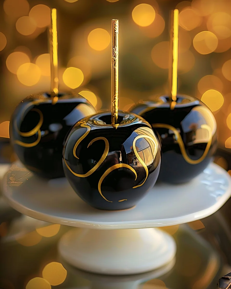 Midnight Glamour Candy Apples: A Sweet, Elegant Treat!