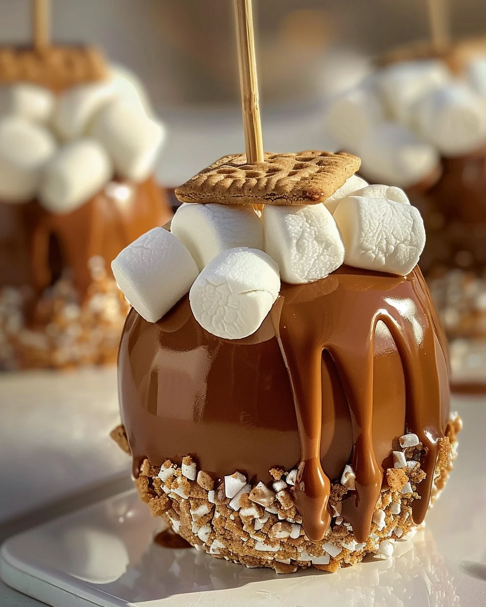 CAMPFIRE S’MORES CARAMEL APPLES