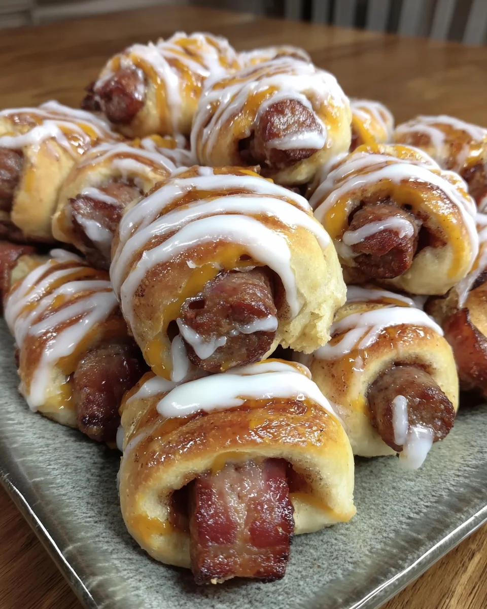 Breakfast Pigs in Cinnamon Rolls