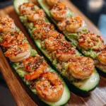 Shrimp Avocado Cucumber Boats