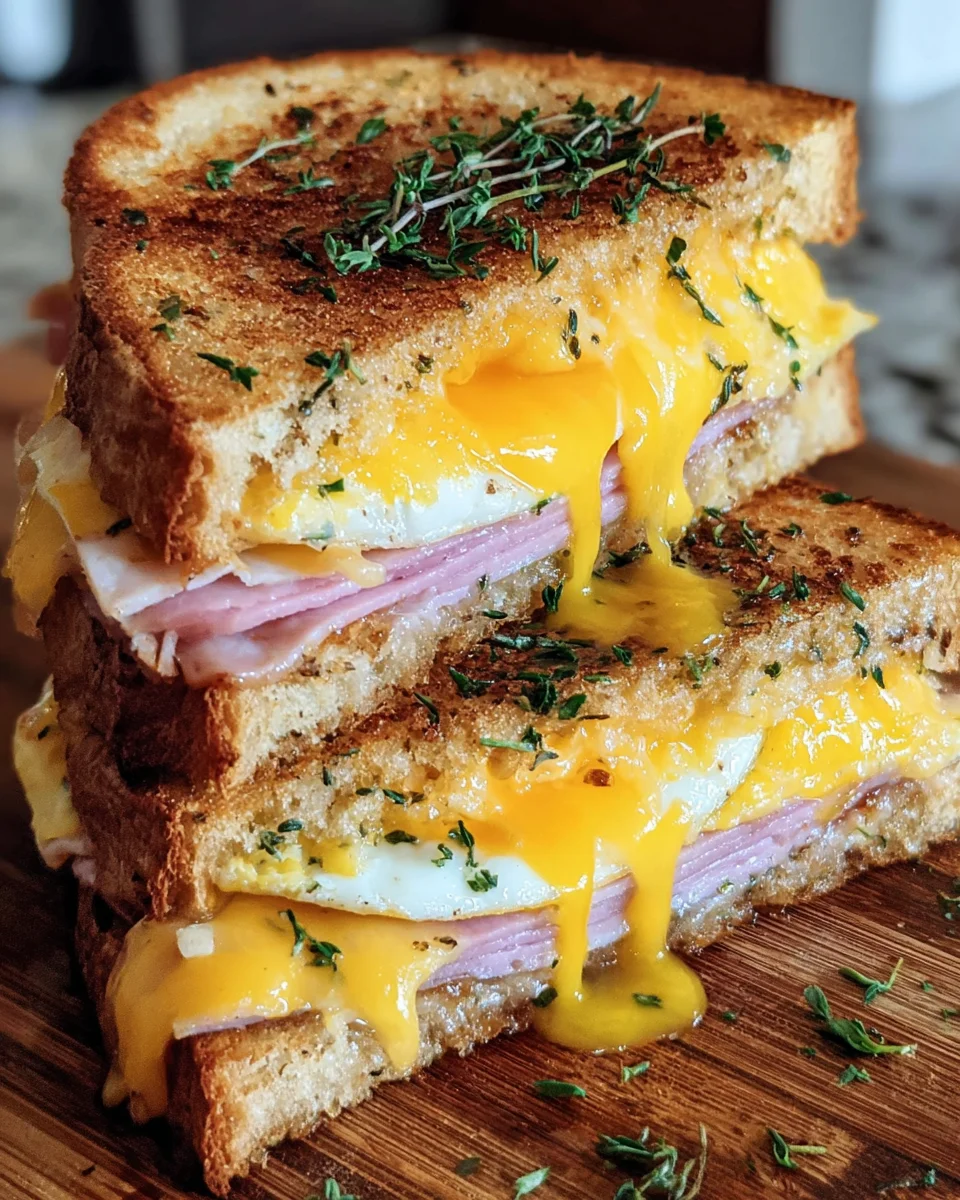 Egg and Ham Breakfast Sandwich