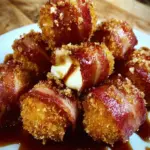 Crispy Bacon Mozzarella Poppers