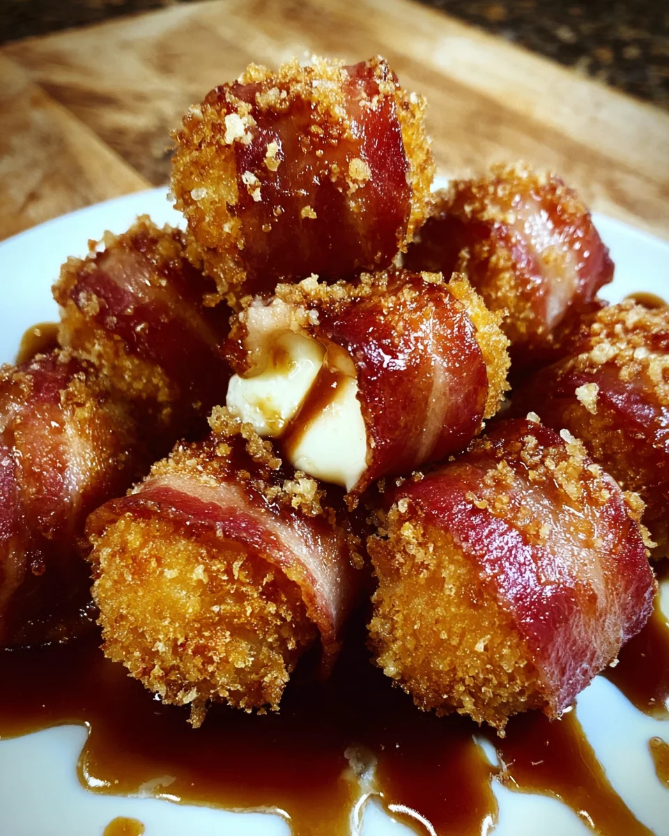 Crispy Bacon Mozzarella Poppers