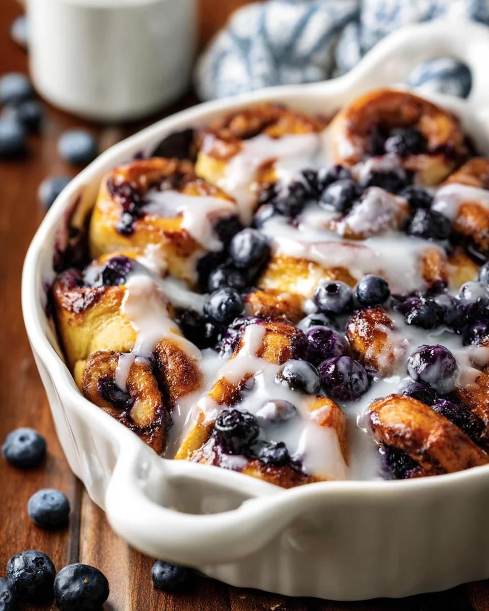 Blueberry Cinnamon Roll Bake Recipe