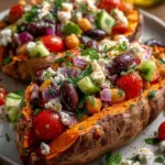 Mediterranean Stuffed Sweet Potatoes