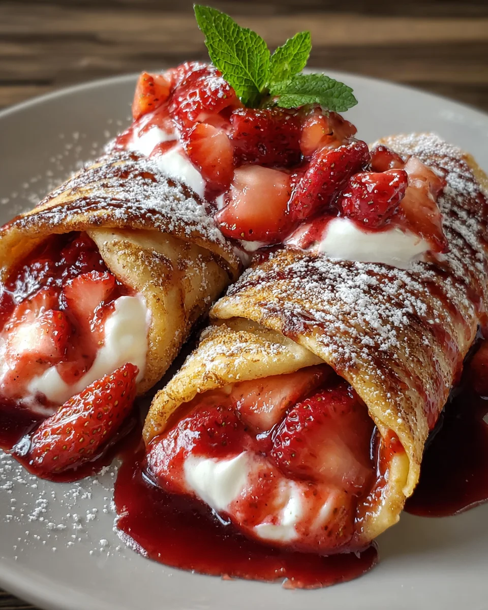 Strawberry Cheesecake Chimichangas