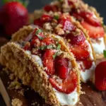 Strawberry Crunch Cheesecake Tacos
