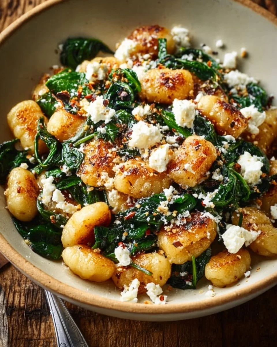 Creamy Gnocchi with Spinach and Feta