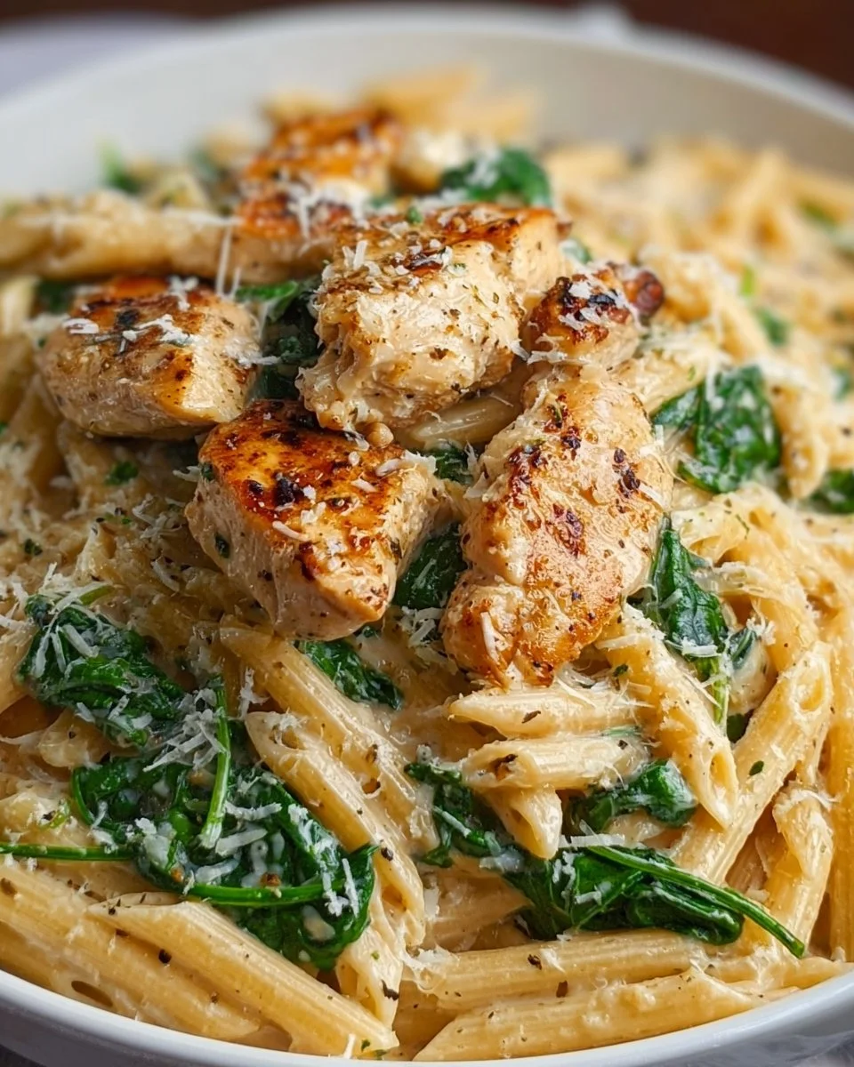 Healthy Garlic Parmesan Chicken Pasta