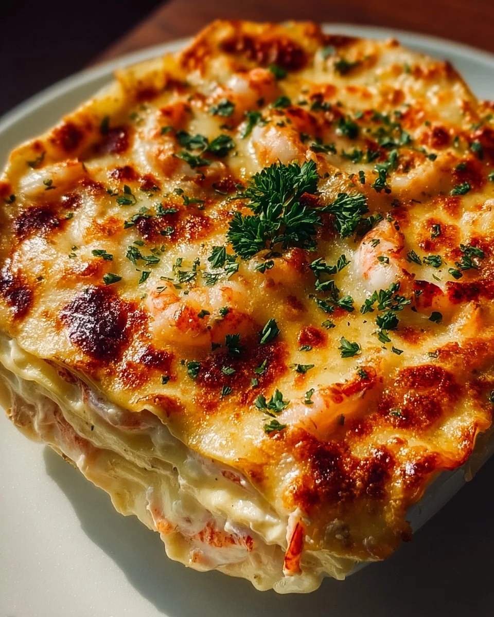 Seafood Lasagna with Lobster and Shrimp