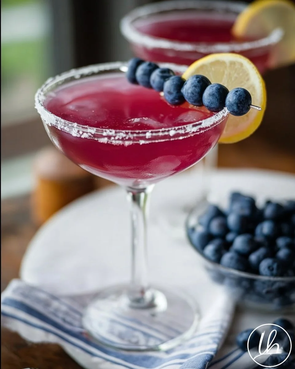 Blueberry Lemon Drop Martini