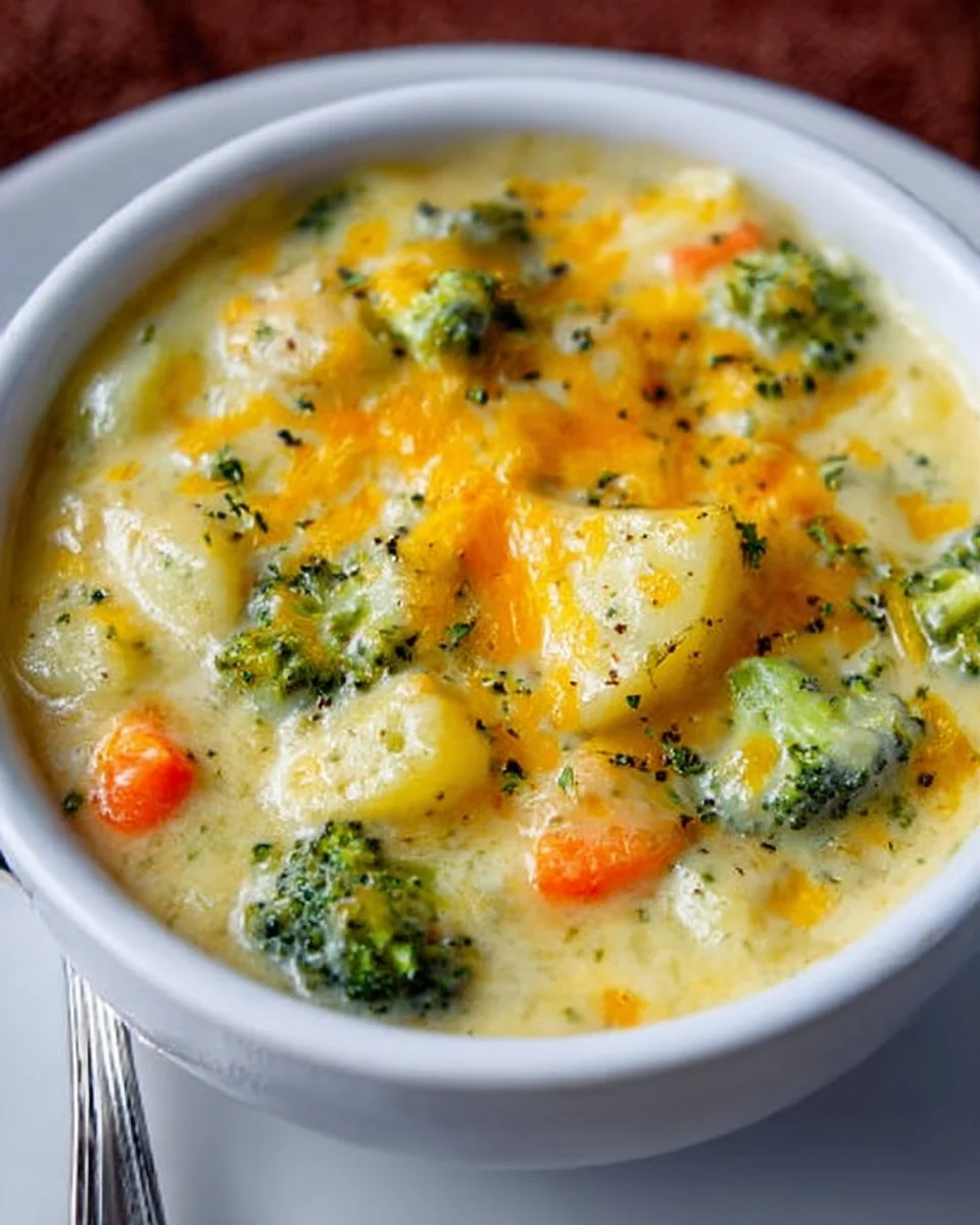 Broccoli Potato Cheese Soup Recipe