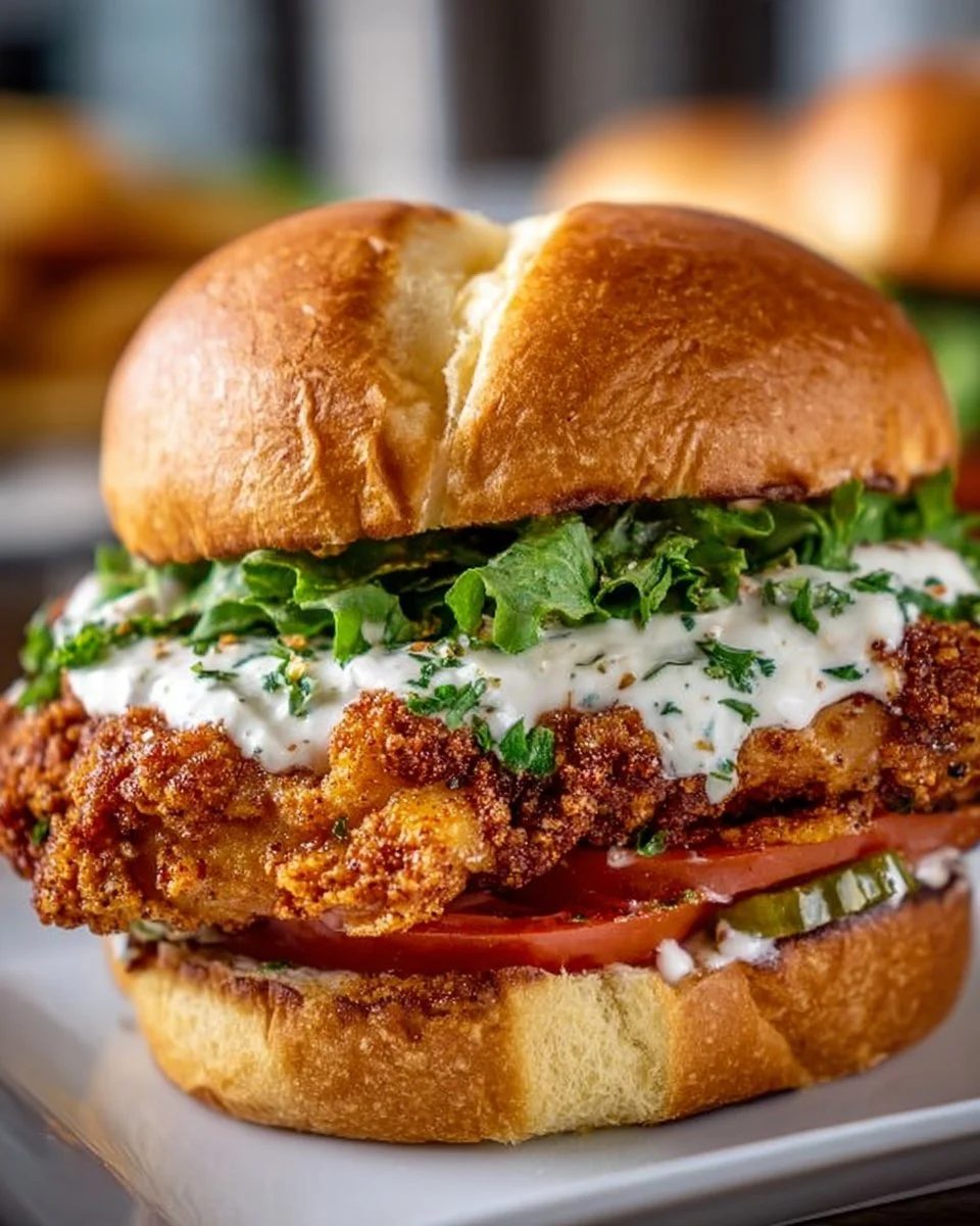 Cajun Crispy Chicken Sandwich with Garlic Aioli: Irresistibly Juicy!