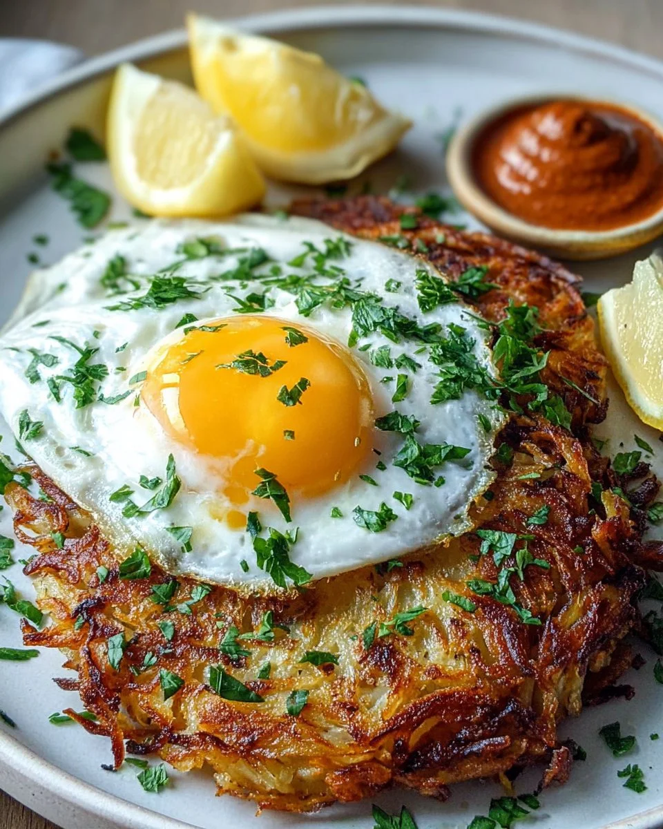Celeriac Rösti with Harissa Yogurt