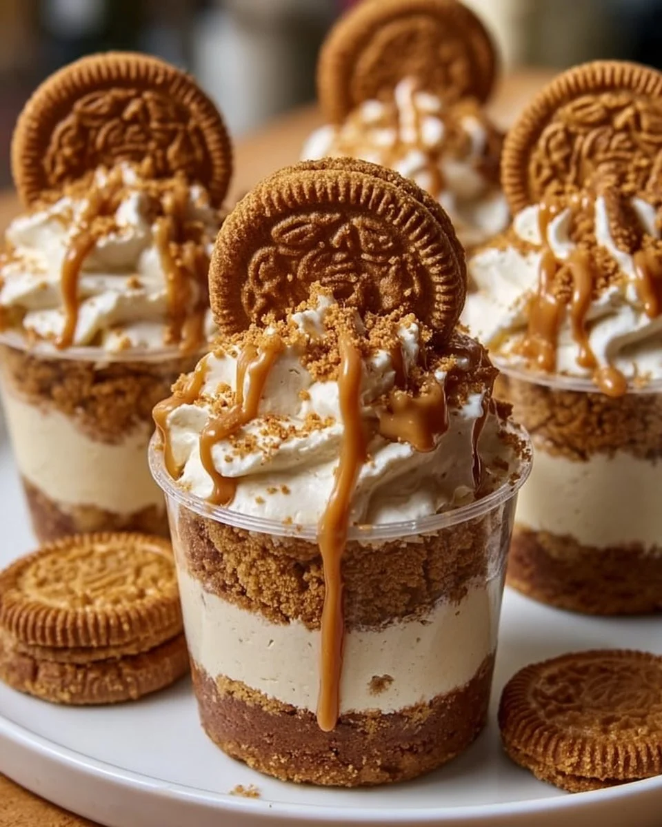 Cookie Butter Cheesecake Cups