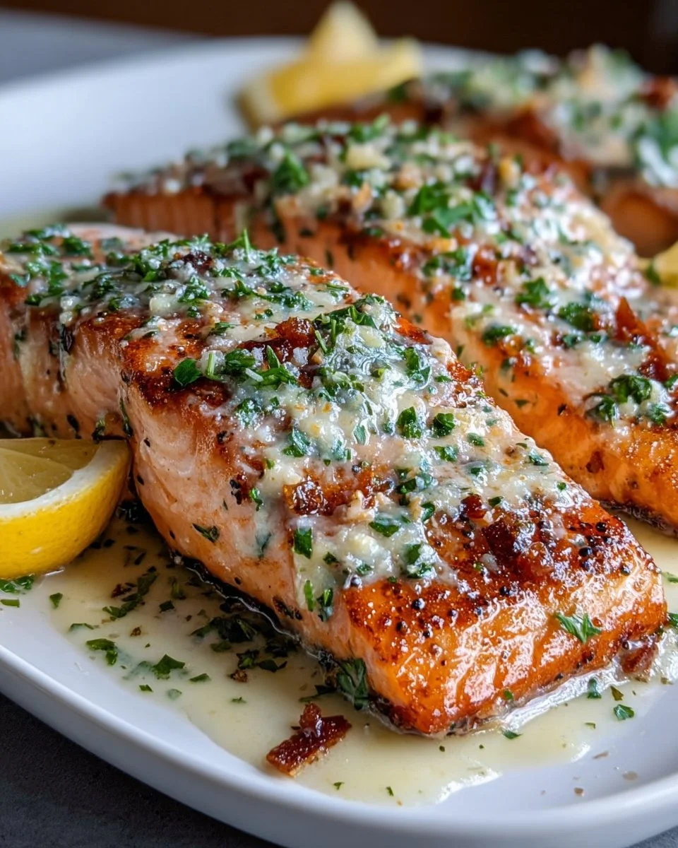 Creamy Baked Salmon Lemon