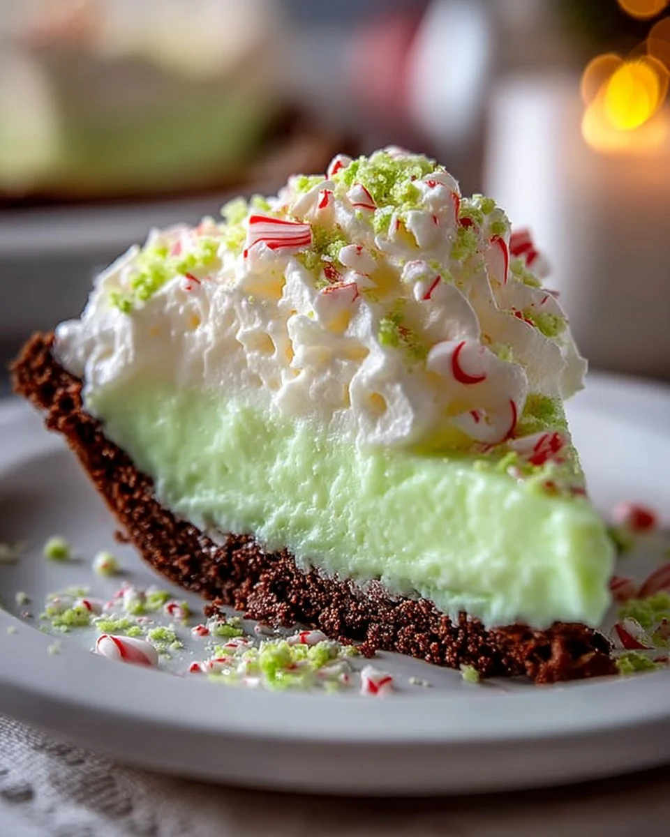 Easy 10-Minute No-Bake Grinch Pie