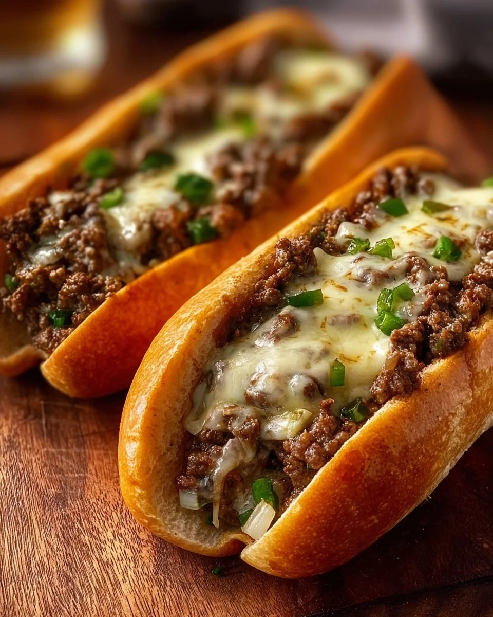 Ground Beef Philly Cheesesteaks