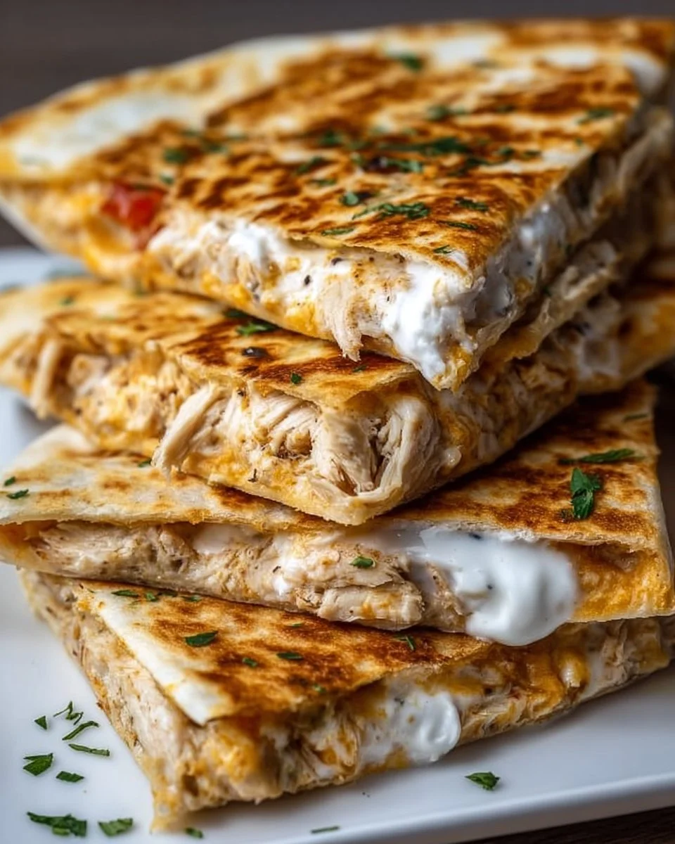 High-Protein Chicken Ranch Quesadilla