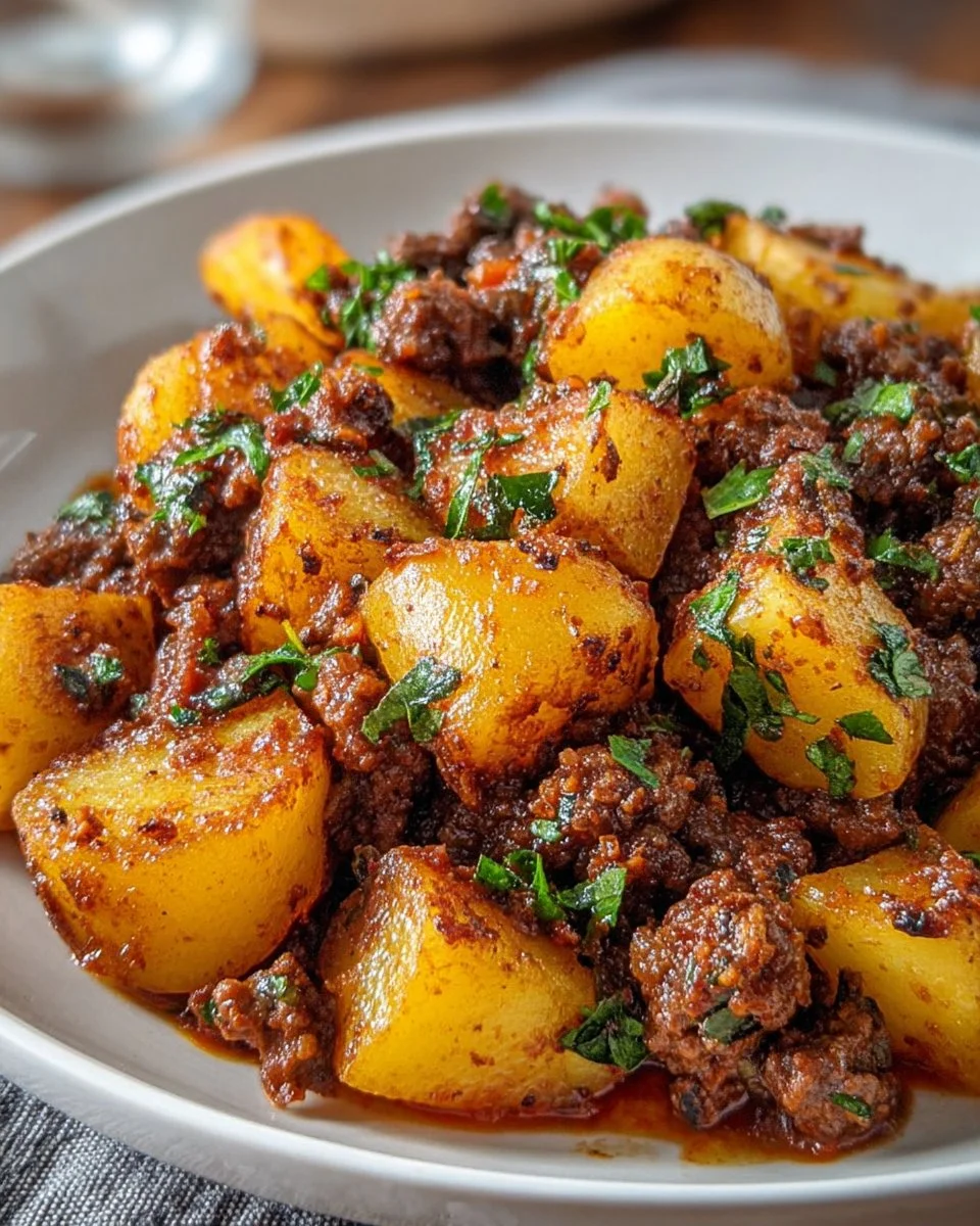 High Protein Ground Beef Potatoes