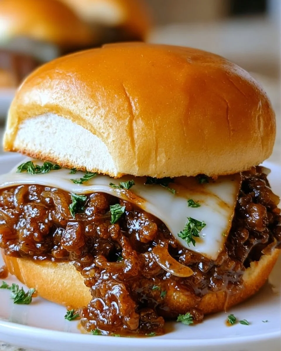 Irresistible French Onion Beef Sloppy Joes