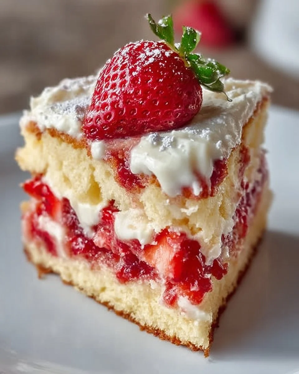 Irresistibly Sweet Strawberry Custard Delight Cake: A Tasty Recipe Guide