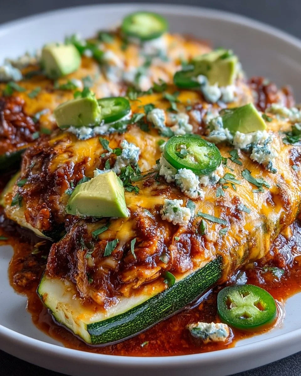 Keto Chicken Enchilada Zucchini