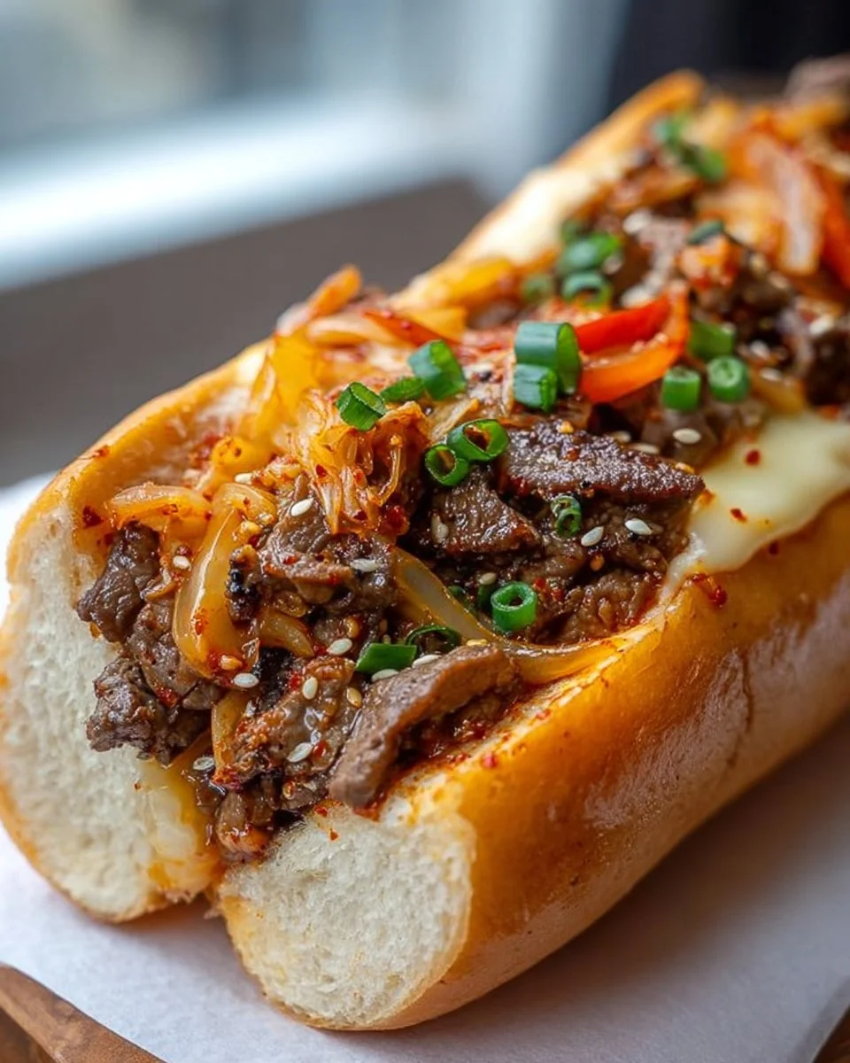 Korean-Inspired Kimchi Bulgogi Cheesesteak