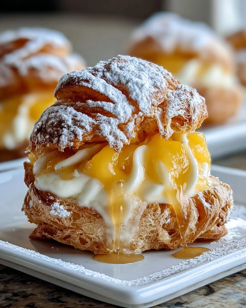 Mango Pastry Cream Puffs
