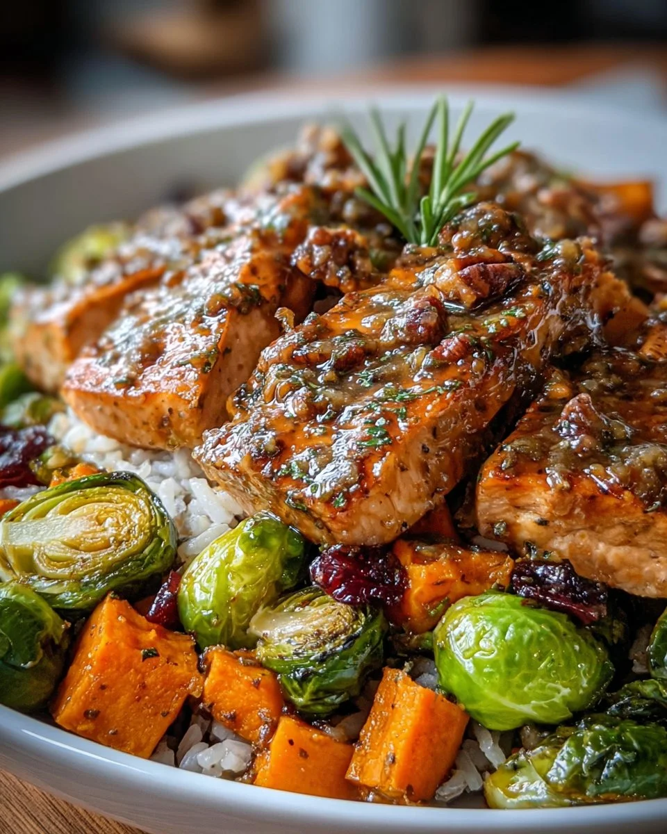Maple Dijon Chicken Sweet Potato Bowls