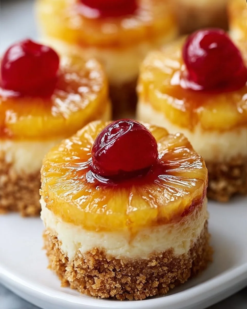 Mini Pineapple Upside-Down Cheesecakes