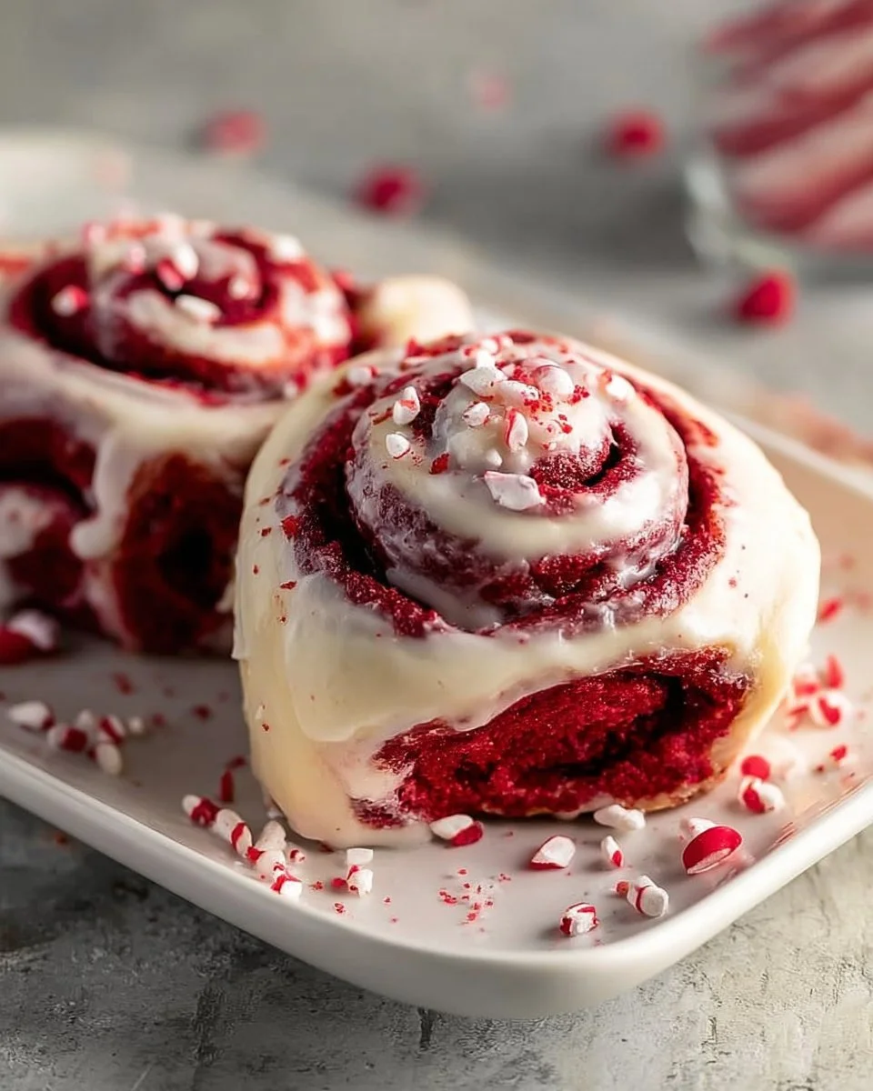 Red Velvet Valentine’s Day Cinnamon Rolls