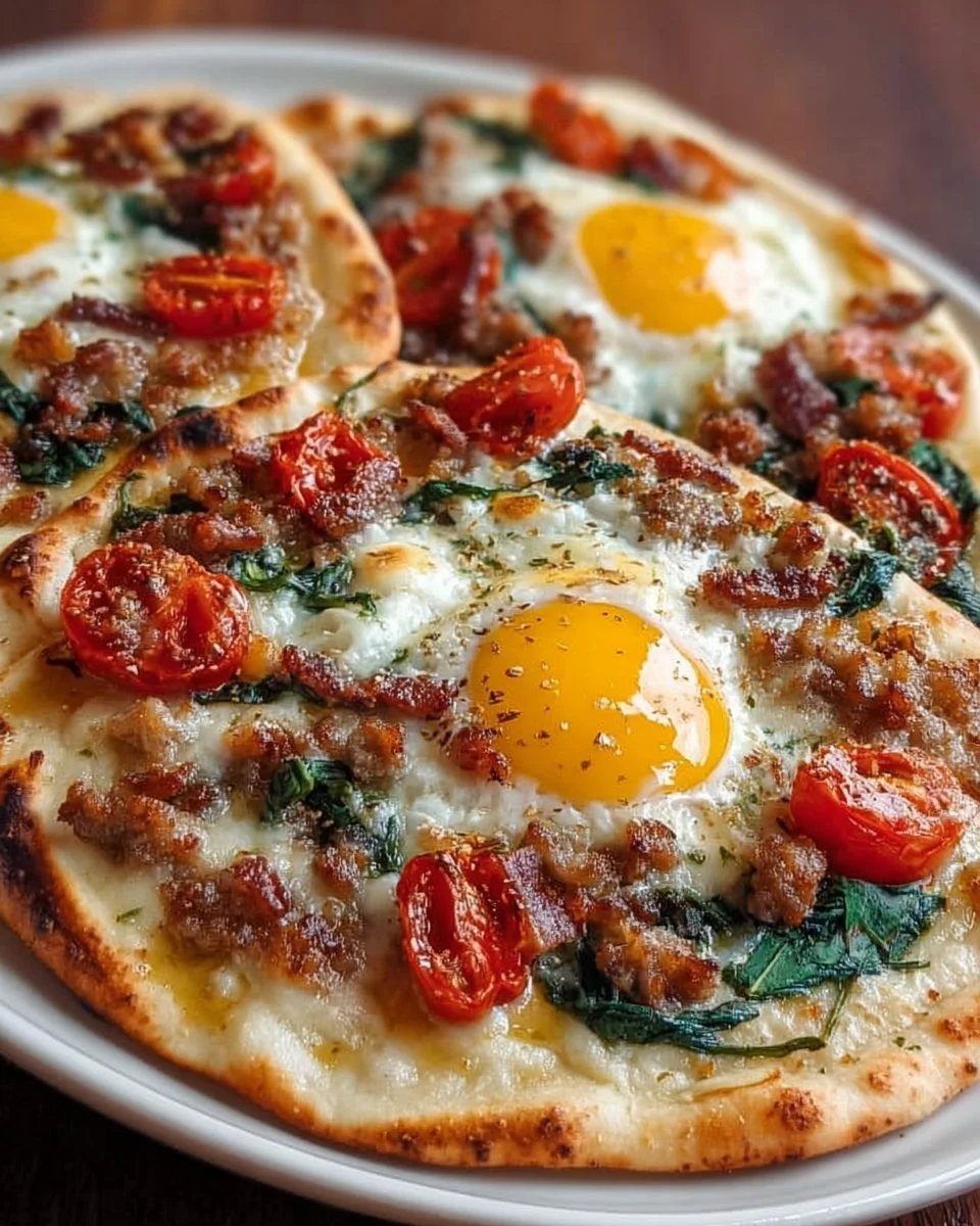 Savory Flatbreads with Eggs