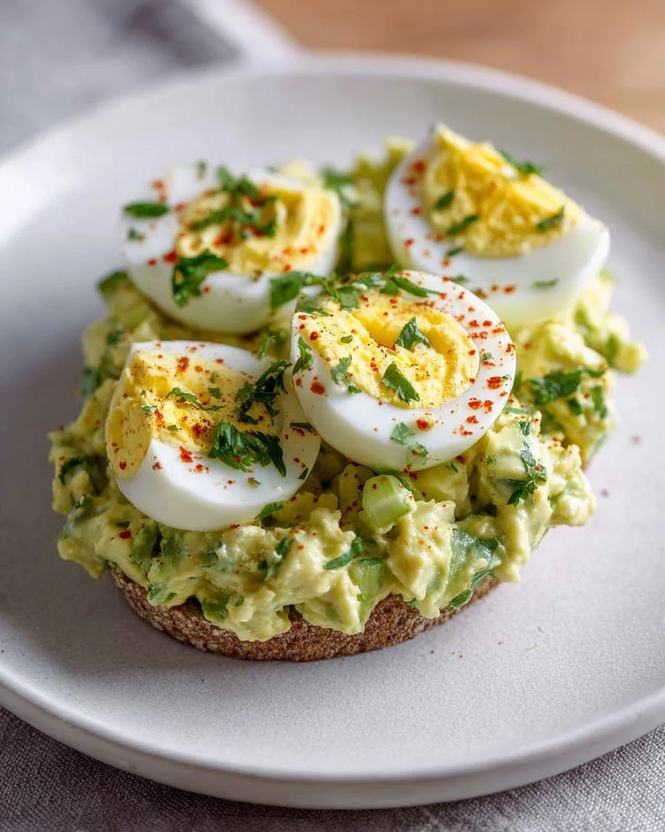 Simple & Zesty Mediterranean Avocado Egg Salad