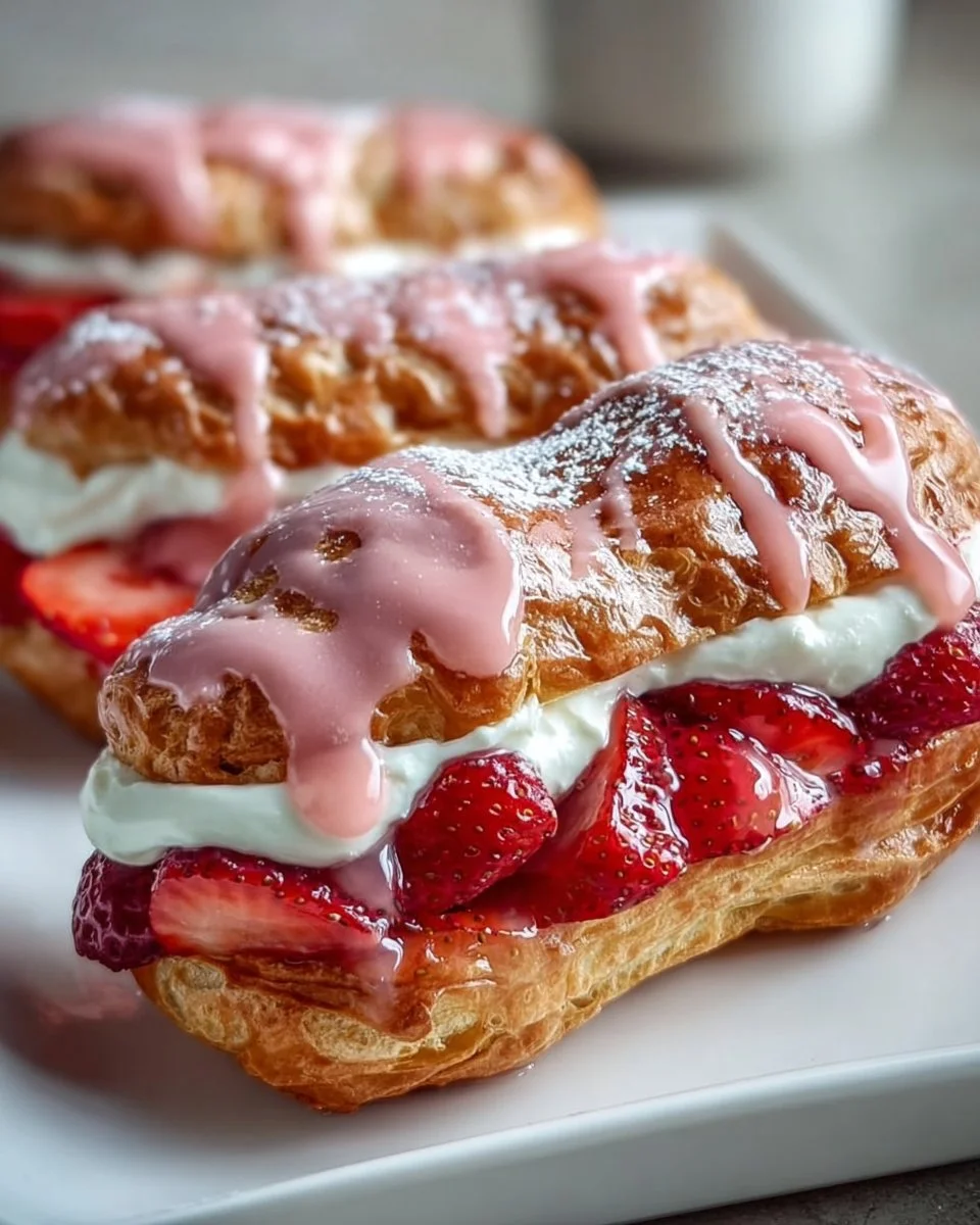 Strawberry Éclairs