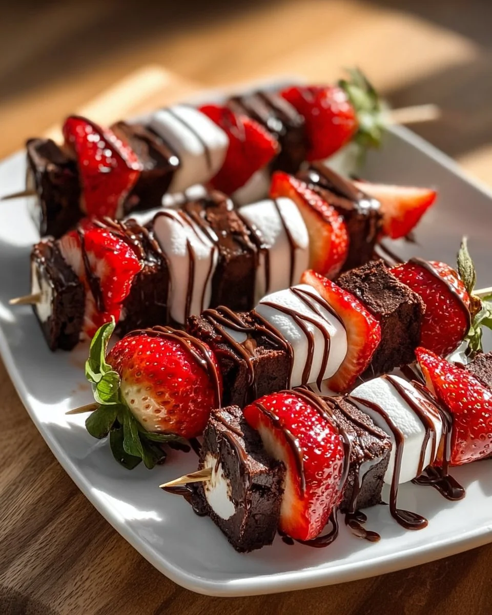 Sweet Strawberry Brownie Kebabs for Effortless Party Fun