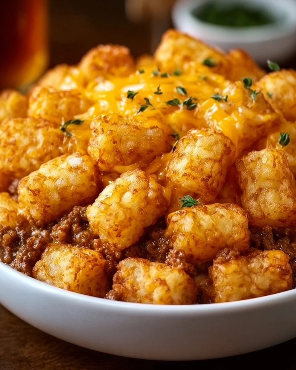 Tater Tot Casserole with Ground Beef