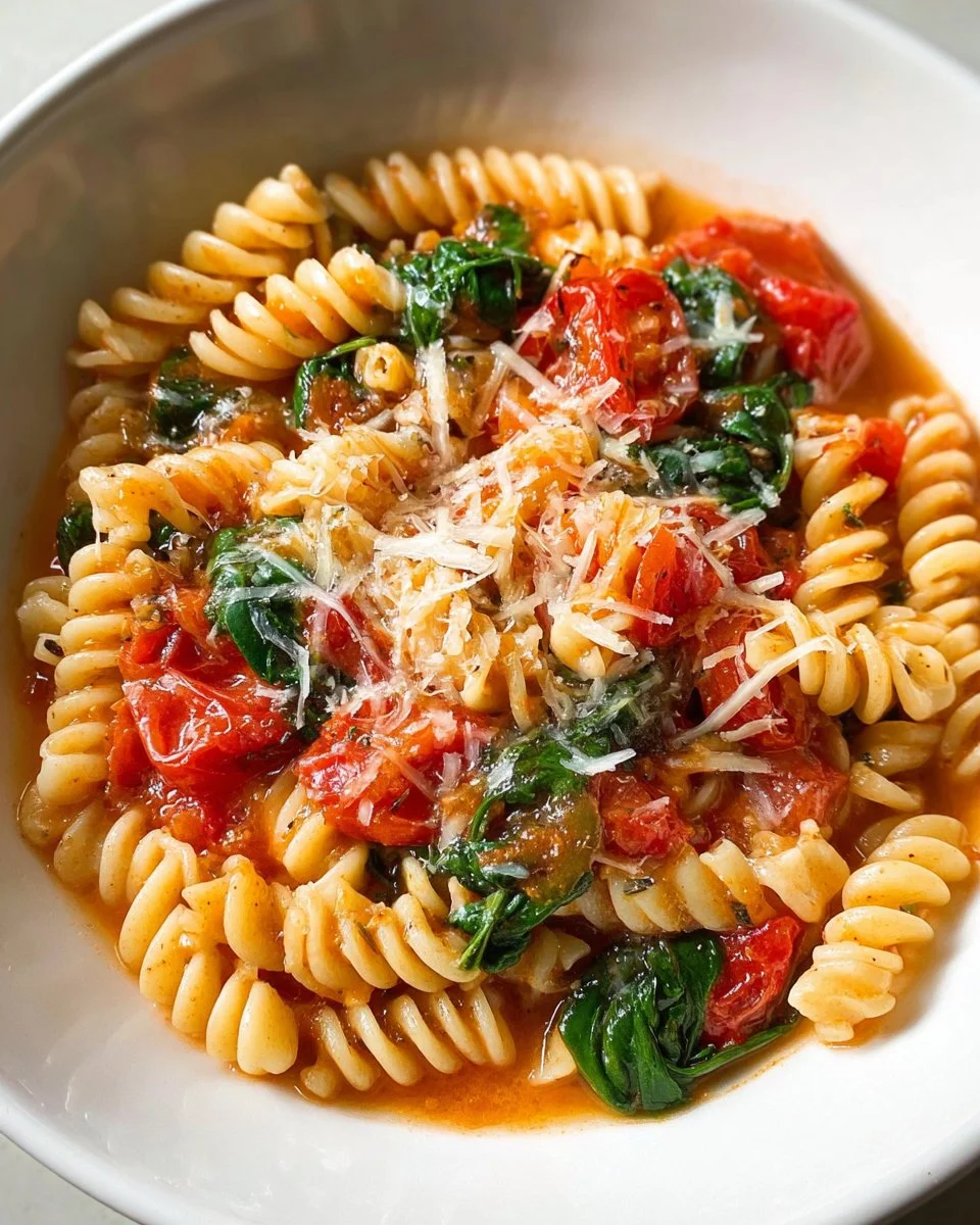 Tomato Spinach One-Pot Rotini