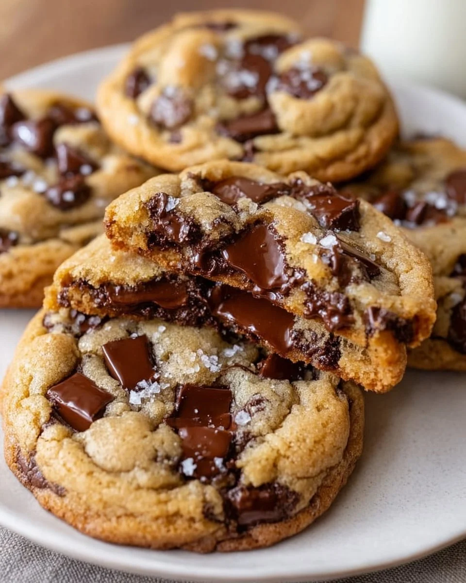 Ultra Thick Bakery Style Chocolate Chip Cookies – Crispy Edges, Gooey Centers, and Loaded with Chocolate!