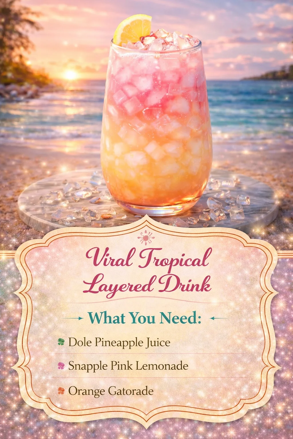 Viral Tropical Layered Drink