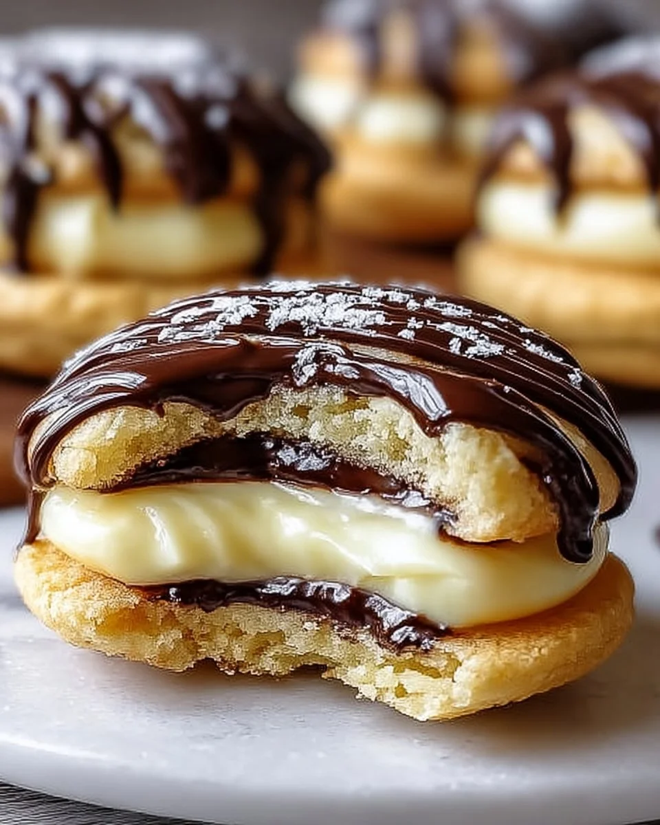 Boston Cream Pie Cookies
