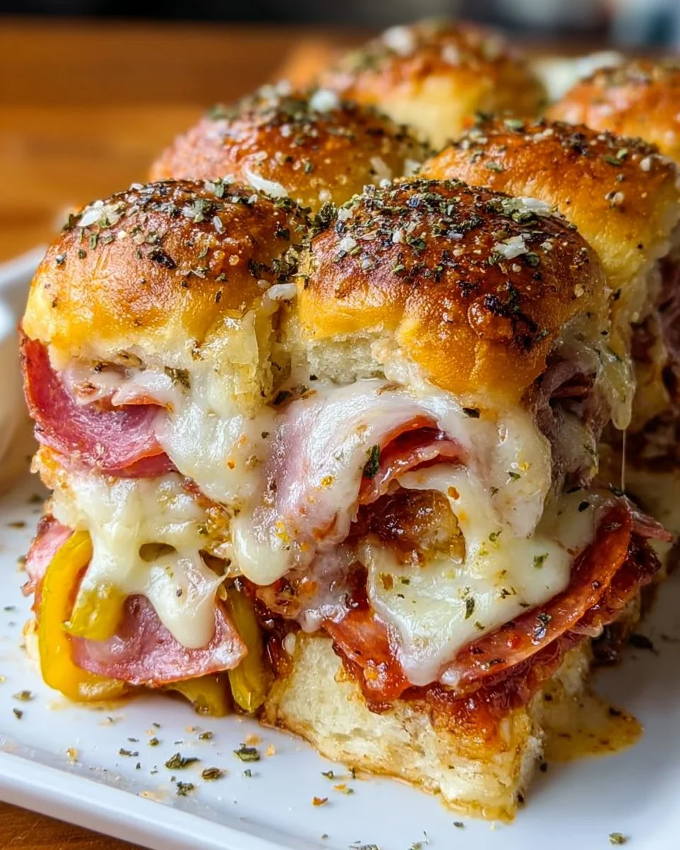 Cheesy Baked Italian Grinder Sliders