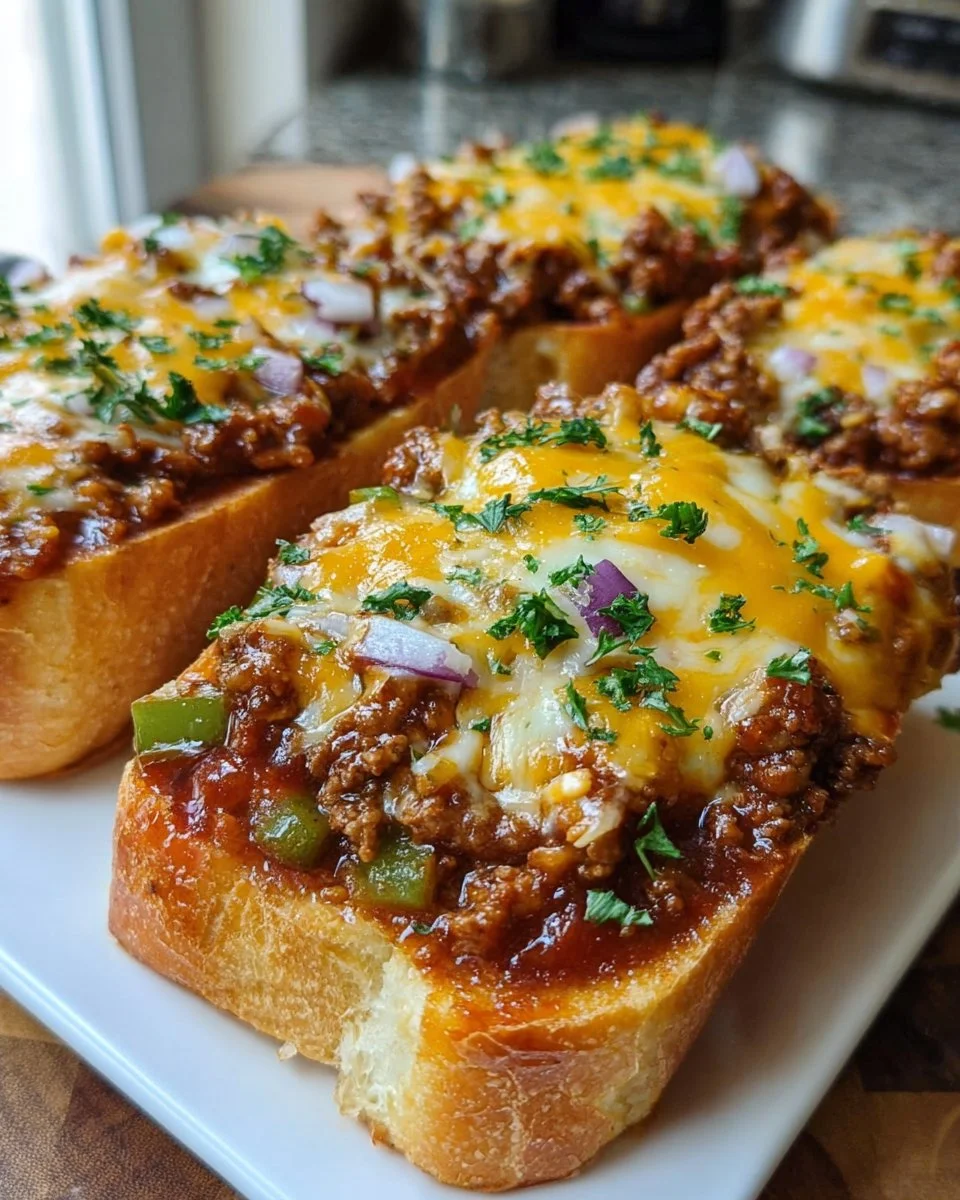 Cheesy Beef Sloppy Joe Garlic Bread: Ultimate Comfort Food!