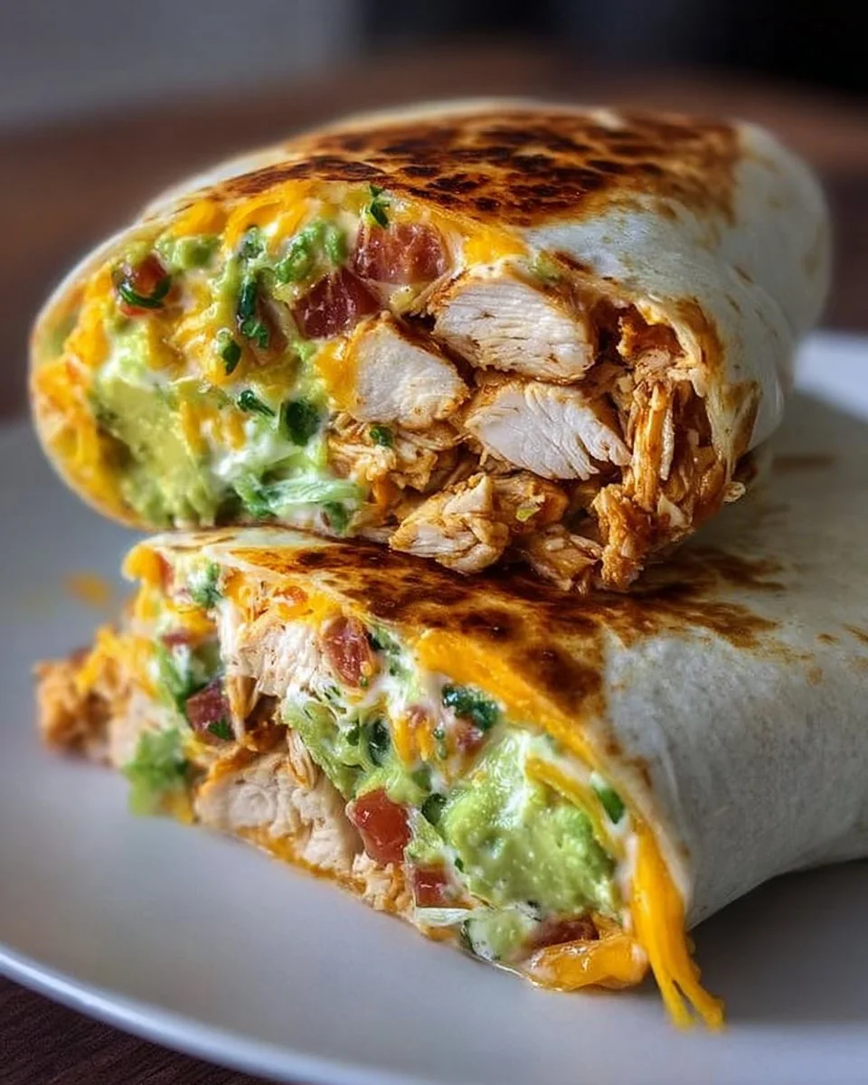 Chicken Avocado Ranch Burritos