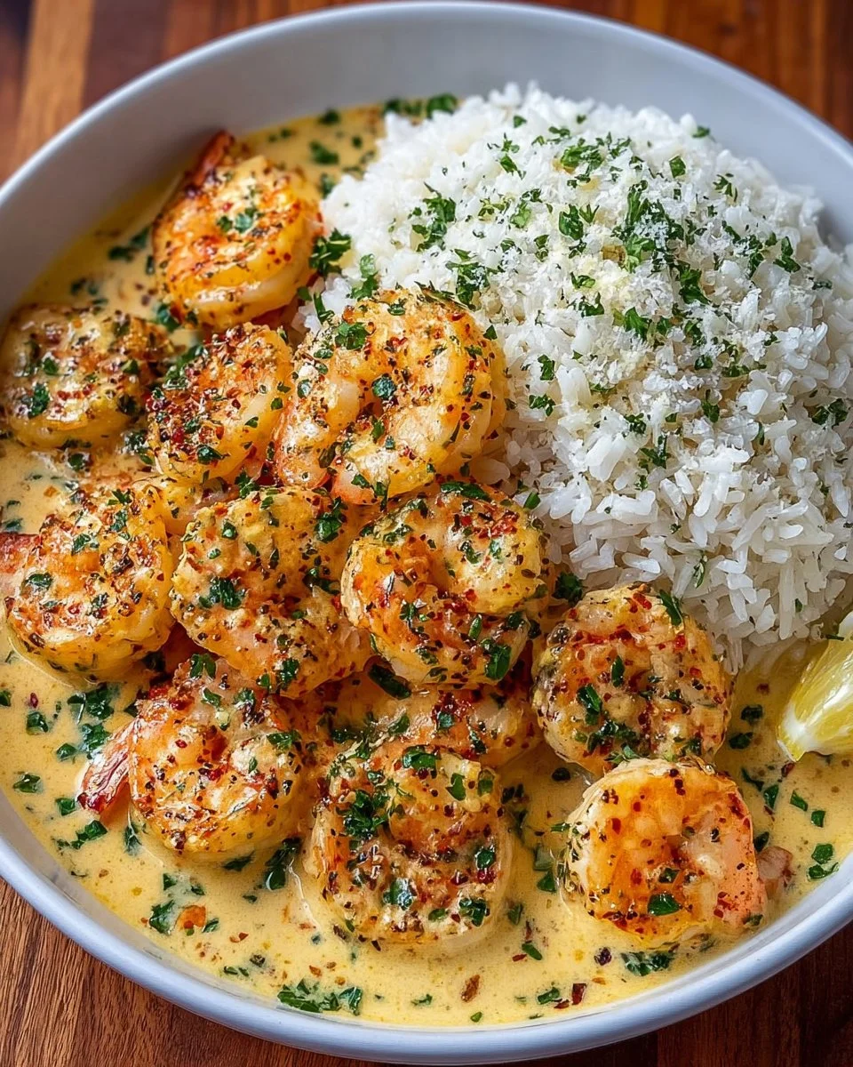 Creamy Garlic Butter Shrimp with Rice: A Quick and Comforting One-Pan Meal