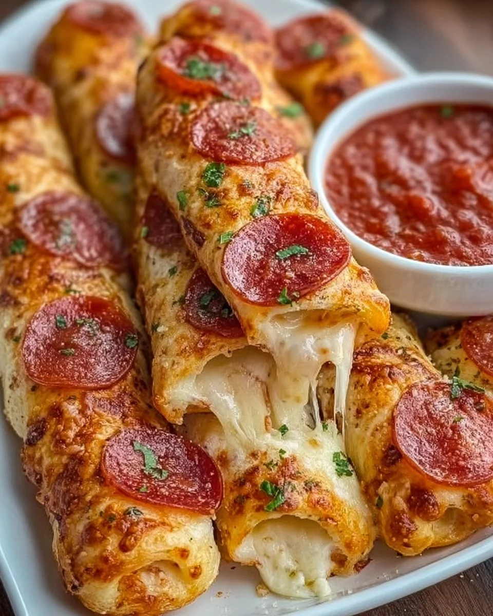 Delicious Pepperoni Pizza Roll Breadsticks for Easy Snacking