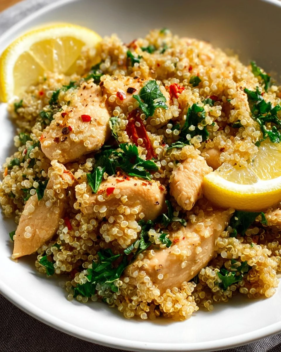 Easy Garlic Lemon Chicken Quinoa That Bursts With Flavor